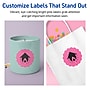 Avery Round Scalloped Laser/Inkjet Multipurpose Labels, 2.5" Dia, Bright Pink (360/Box)~#|#~6E2D2843-916F-4E34-AE83569F9DE260CF_sc7