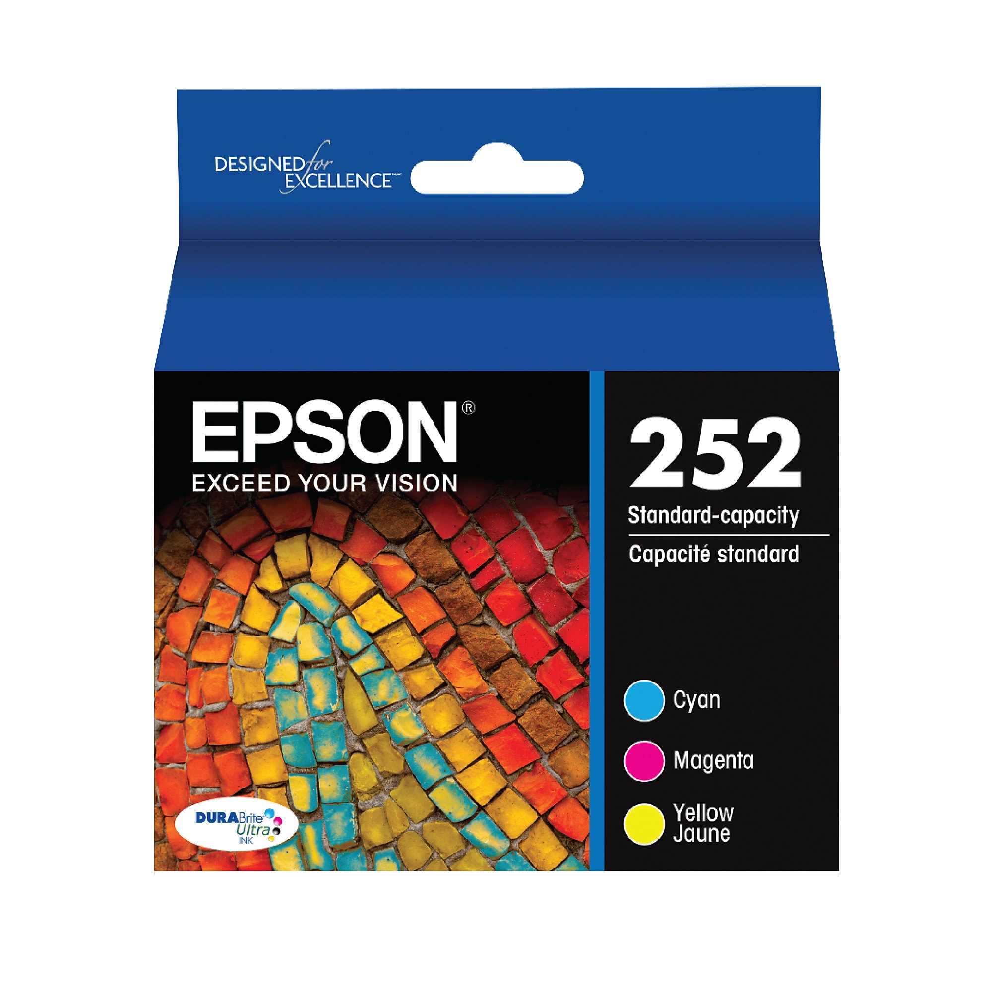 Epson T252 Cyan/Magenta/Yellow Standard Yield Ink Cartridge, 3/Pack Sansujyuku sansujyuku.com