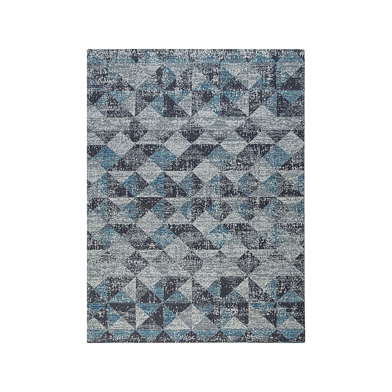 Anji Mountain Rug'd Tromso Carpet & Hard Floor Chair Mat, 36" x 48", Blue/Black/Gray (AMB9035) image 1
