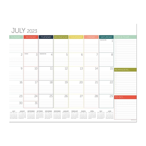 20232024 TF Publishing 22" x 17" Academic Monthly Desk Pad Calendar