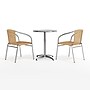 Flash Furniture Lila Indoor-Outdoor Table Set with 2 Chairs, 23.5" x 23.5", Aluminum/Beige (TLH24RD020BGCH2)~#|#~6E3360A8-7A88-4245-B7ED7D1ECB41C2F1_sc7