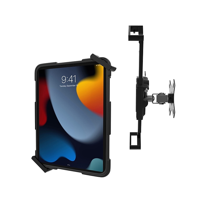CTA Digital Adjustable Anti-Theft iPad Security VESA and Wall Mount, Black (PAD-SVWMB) image 1