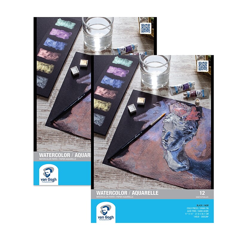 Van Gogh 11" x 15" Watercolor Sketch Pad, 12 Sheets/Pad, 2/Bundle (VNG94178007-2) image 1