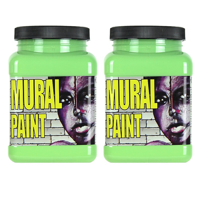 Chroma Acrylic Mural Paint, Mint (Light Green), 16 oz., 2/Bundle (CRM2503-2) image 1