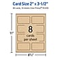 Avery Business Cards, 2" x 3-1/2", Matte Kraft Brown, 80/Pack (95320)~#|#~6E3E1CD1-9AB5-4CD4-A6E72D1244057794_sc7