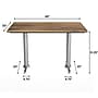 Flash Furniture TopGuard Rectangle Wood Restaurant Dining Table and Base, 48" x 30",  Natural/Silver Bases (ST3048NATT0522S)~#|#~6E421A5B-3884-4F4E-9FC1B2ED8054B70B_sc7