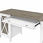 Bush Furniture Key West 54"W Computer Desk with Keyboard Tray and Storage, Shiplap Gray/Pure White (KWD154G2W-03)~#|#~6E48F8FB-0FF6-492A-8C877E8661EBBAED_sc7