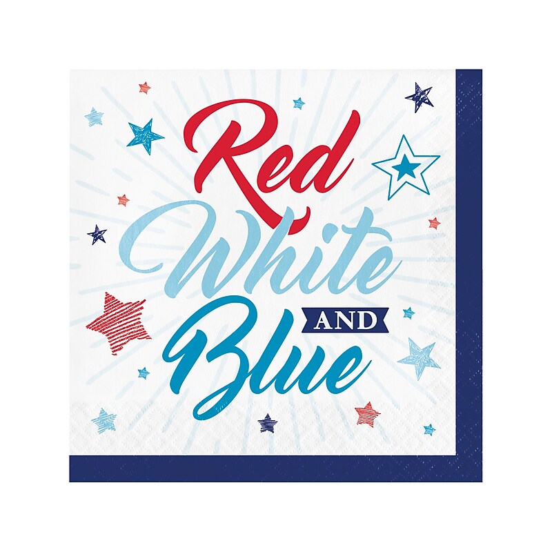 Creative Converting Fourth of July Napkin, Multicolor, 48/Pack (DTC369852NAP) image 1