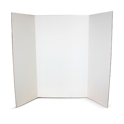 Yeplan 12 Pcs/Set,White Poster Boards,Tri-fold Poster Boards 21x14  inches,Presentation Boards,Display Boards for Students,Business and  Advertising