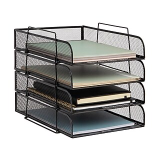 Mind Reader 7-Compartment Metal Desk Organizer File and Accessory