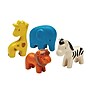 Plan Toys Wooden Wild Animals Playset, Multicolored, 4/Pack (PTS6128)~#|#~6E54DD3E-4368-4672-90508C733B242137_sc7
