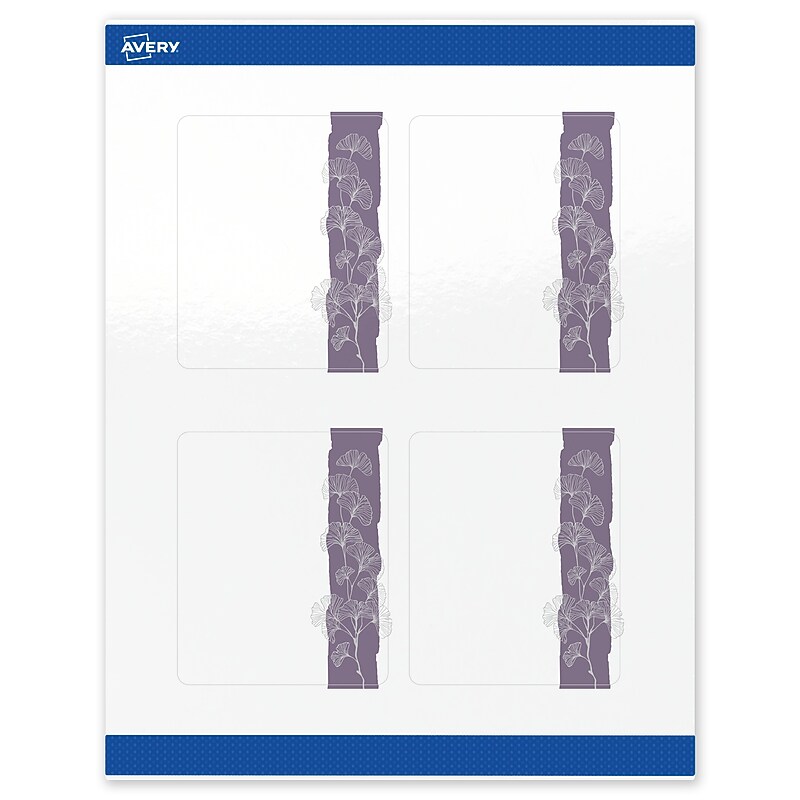 Avery Laser/Inkjet Rectangle Multipurpose Labels, 4" x 3-1/3", White, 40/Pack (S00-F4P) image 1