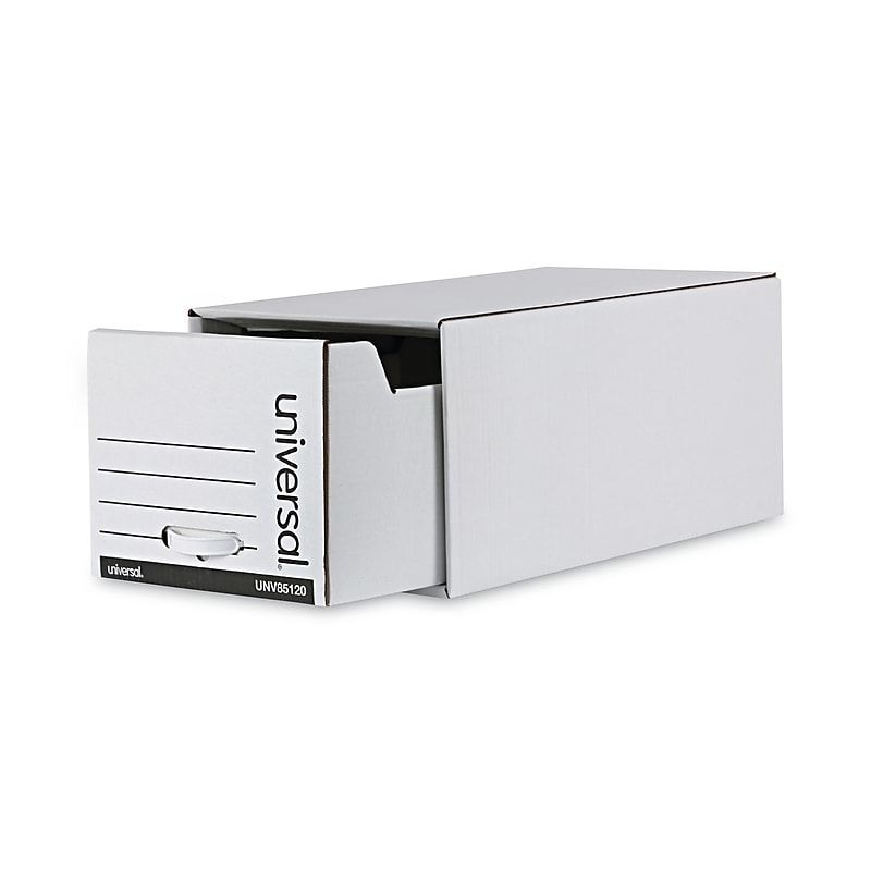 Universal Storage Drawer File, Letter Size, White, 6/Carton (UNV85120) image 1
