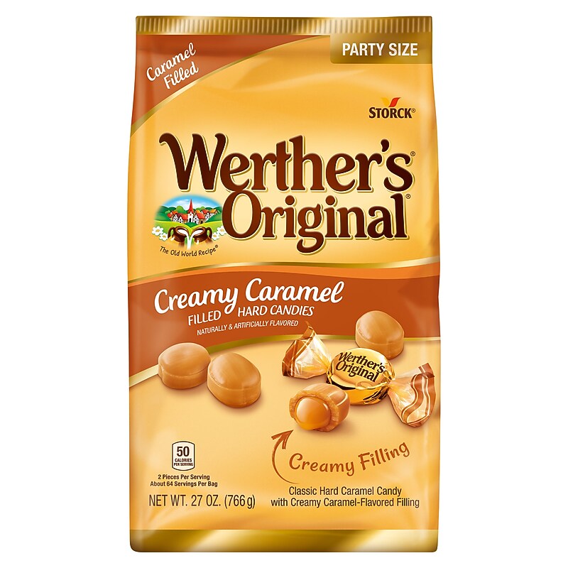 Werther's Original Creamy Caramel Filled Hard Candy, 27 oz., 128 Pieces (SUL46044) image 1
