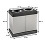 Alpine Industries Commercial Indoor Five-Stream Recycling Station, 140-Gallon, Black/Gray (ALP471-02-BLK-PKG)~#|#~6E726E2E-7E5F-4944-94A780B88007CD6F_sc7