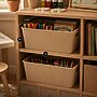 Azar Displays Medium Wheat Lined Textured Plastic Storage Tote Bin with Handles, 2/Pack~#|#~6E77F9C4-6881-42F4-A47E5921CEF6B8C9_sc7