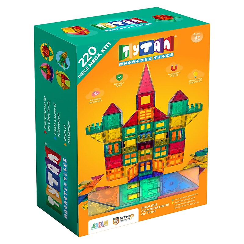 Tytan Toys Magnetic Tiles & Building Blocks, 220  Pieces (ACTYT023) image 1