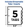 Avery Style Edge Insertable Plastic Dividers, 5 Tabs, Assorted Colors (11200)~#|#~6E7EBA3F-788C-448E-AF87A8B19AF065CC_sc7