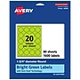 Avery Laser/Inkjet Multipurpose Circle Labels, 1.75" Dia., Bright Green, 1600/Box (94509)~#|#~6E7F791E-275C-46CE-8F27AB266FD05EBD_sc7