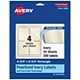 Avery Pearlized Ivory Rectangle Multipurpose Labels, 4.75" x 3.75", Ivory, 200/Box (94254)~#|#~6E82F096-526F-414D-A3047B6615999D75_sc7