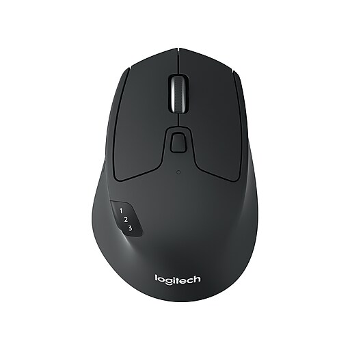 Logitech M720 Triathlon Wireless Ergonomic Optical Mouse, Black (910-004790)