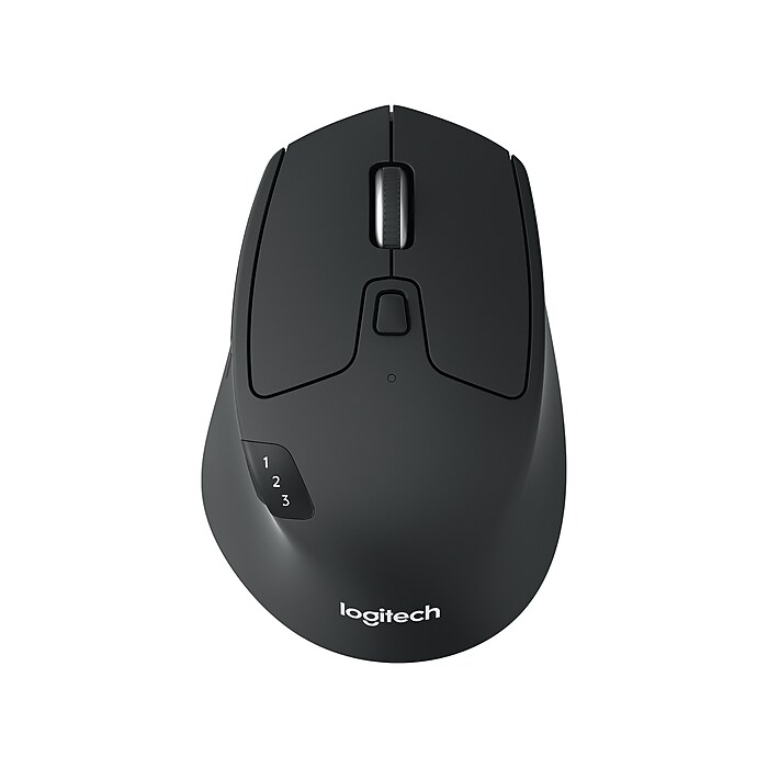 Logitech M720 Triathlon Wireless Ergonomic Optical Mouse, Black