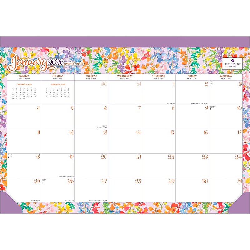 2026 BrownTrout House of Turnowsky 17" x 12" Monthly Desk Pad Calendar (9798330701735) image 1