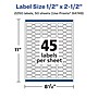 Avery Laser/Inkjet Decorative Edge Waterproof Multipurpose Labels, 2.5"  x 0.5", White, 2250/Box (94749)~#|#~6E8D6E8E-5C1D-4685-AA7BFD2007194530_sc7
