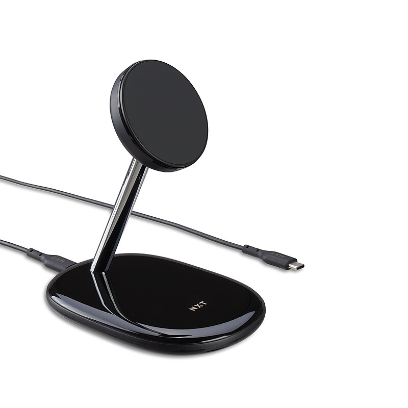 NXT Technologies™ Magnetic Wireless Charging Stand with USB-C Cable for iPhone 12/13, Black (NX60458) image 1