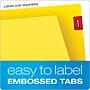 Pendaflex Recycled End Tab File Folder, Straight Cut, Letter Size, Yellow, 100/Box (H110DY)~#|#~6E9256BB-5D62-498A-A74BB772EF3D2A17_sc7