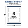 Avery Rectangle Laser Multipurpose Labels, 2.5" x 7", White, 300/Box (19479399331)~#|#~6E92B1FB-6BA7-48E7-990BE6DEBB74D3D6_sc7