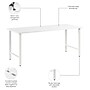 Bush Business Furniture Hustle 72"W Computer Desk with Metal Legs, White (HUD272WH)~#|#~6E954B22-340E-4D19-97AA7FA7AED9A6D1_sc7