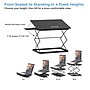 Uncaged Ergonomics CD4 16.25" x 12.25" Adjustable Standing Desk Converter for Laptops, Black (CD4-B)~#|#~6E95B76B-2187-4C38-AC5E3F7C76AF3789_sc7