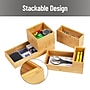 Mind Reader Bamboo Desk Organizer Set, Brown, 7 Pieces (SLIDORGBM7-BRN)~#|#~6E9A907E-EF2E-41F7-A552984A70FF9F61_sc7