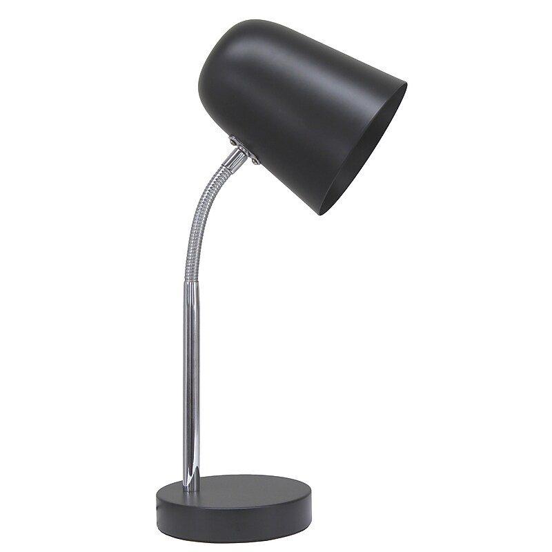 Simple Designs Sleek Essentials LED Desk Lamp, 15.28", Black (LD1075-BLK) image 1