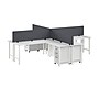 Bush Business Furniture Hustle 30"H x 72"W 4 Person L-Shaped Cubicle Workstation, White (HUS017WHSU)~#|#~6E9EB2AB-E31E-40EF-B42F615163534C94_sc7