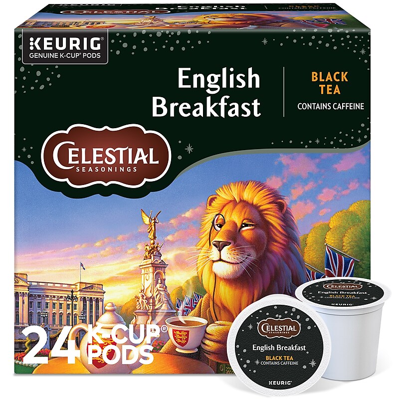 Celestial Seasonings Breakfast Blend Black Tea, Keurig® K-Cup® Pods, 24/Box (5000330008) image 1