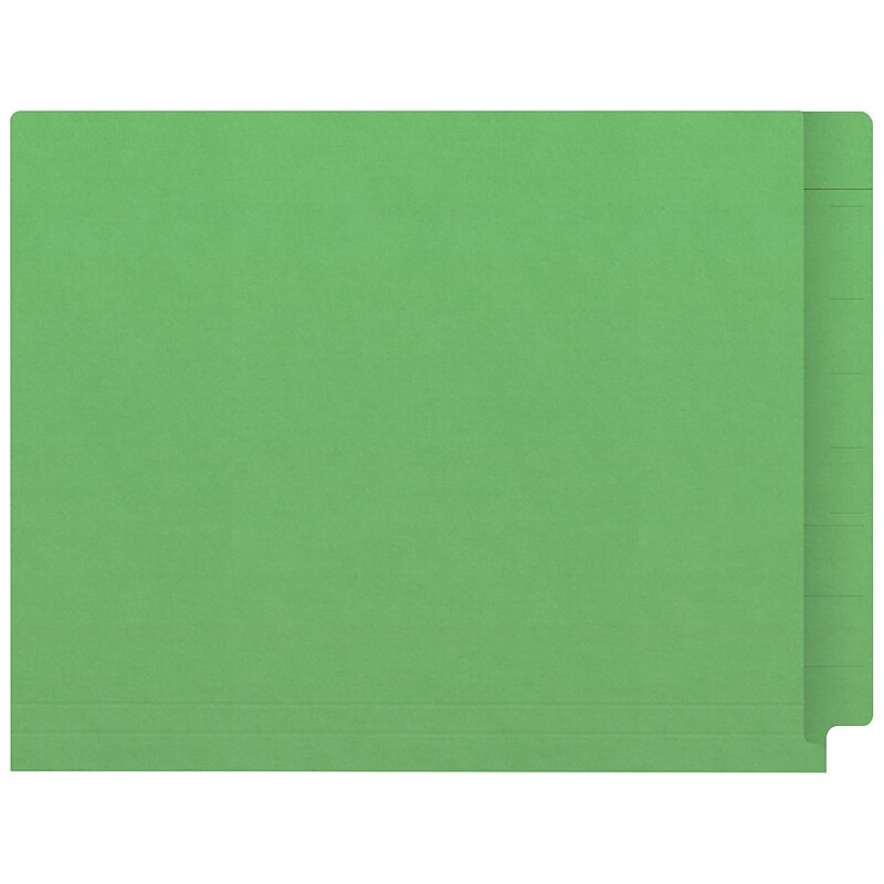 Medical Arts Press Kardex Match Reinforced End Tab File Folder, Straight Cut, Letter Size, Green, 50/Box (S-09483-GRN) image 1