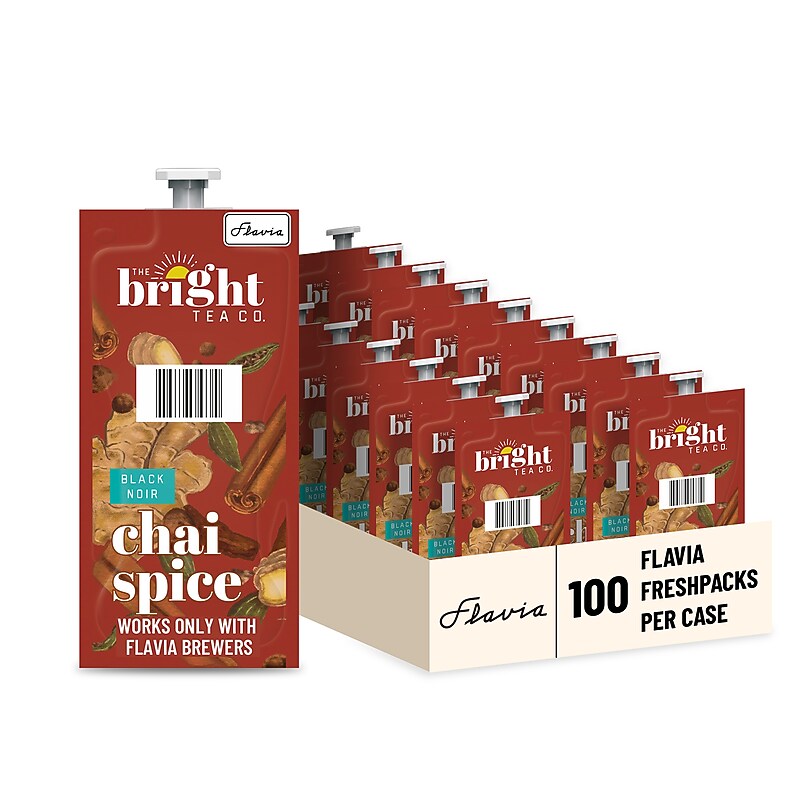 The Bright Tea Co. Chai Spice Tea, Flavia Freshpacks, 100/Carton (MDRB501) image 1