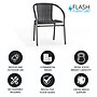 Flash Furniture Gray Rattan Indoor-Outdoor Restaurant Stack Chair (TLH-037-GY-GG)~#|#~6EA882C7-74E4-4A62-B43B90D6802D4566_sc7