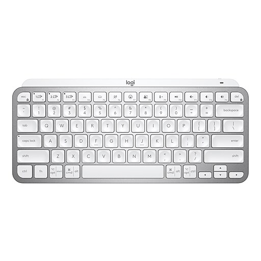 Logitech MX Keys Mini Wireless Keyboard, Pale Gray (920-010473