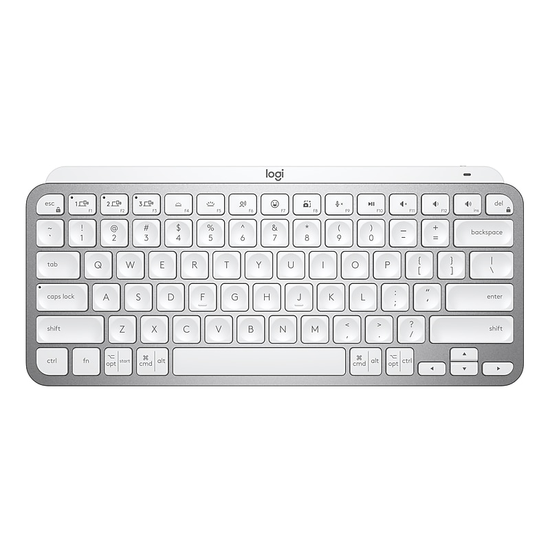 Logitech MX Keys Mini Wireless Ergonomic Keyboard, Pale Gray (920-010473) image 1