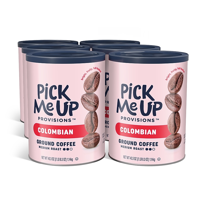 Pick Me Up Provisions™ Ground Coffee, Medium Roast, 40.3 oz., 6/Pack (PM63308CT) image 1