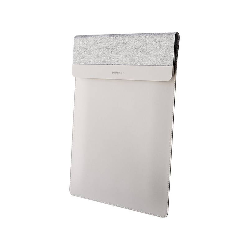 JOURNEY NEXA 14" Faux Leather Laptop Sleeve, Dove Gray (JWCS14LG) image 1