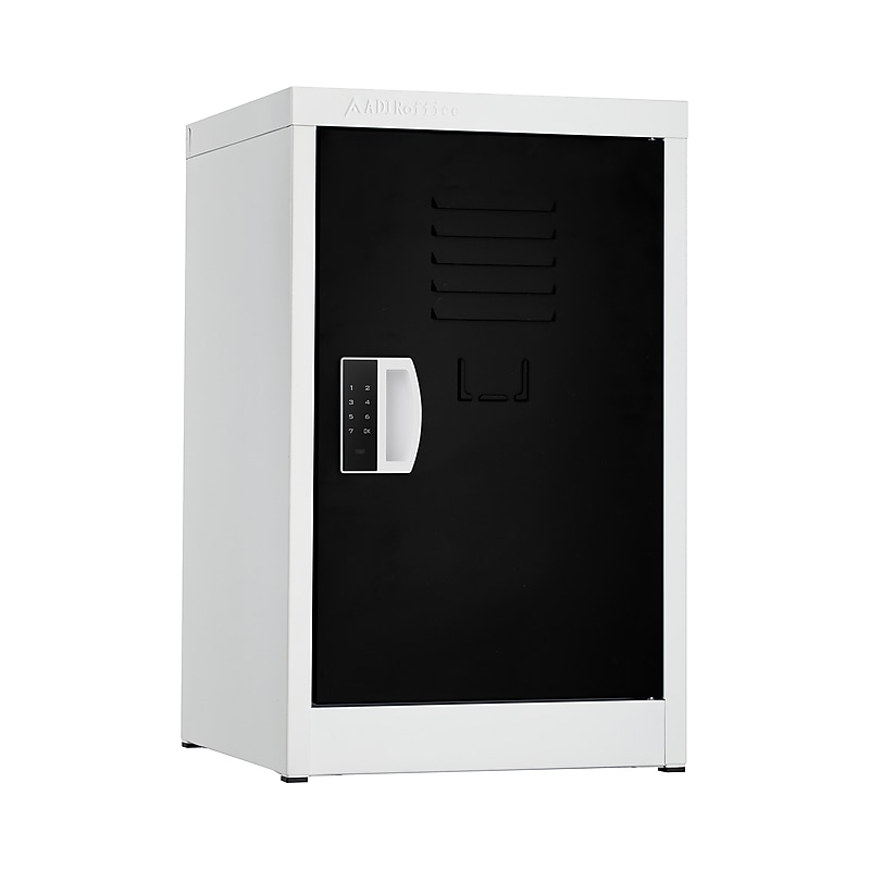 AdirOffice 24"H Single Tier Black Storage Locker (ADI629-02-BLK-DL) image 1