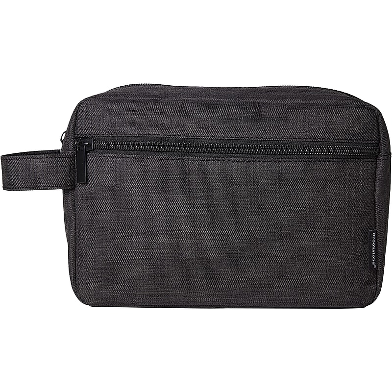 Brookstone 8.27" Fabric Travel Pouch, Black (BNDM0001) image 1