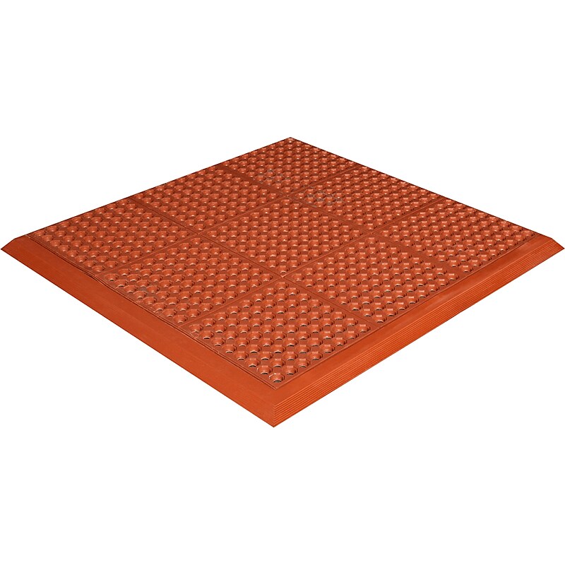 Crown Mats Safety-Step Perforated Safety Mat, 36" x 36", Terra-Cotta (KM RG33TC) image 1