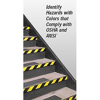 3M Striped Safety Tape, 2" x 36 yds., Black/Yellow (5702)