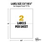 Avery Laser Multipurpose Labels, 5 1/2" x 8 1/2", White, 2 Labels/Sheet, 50 Sheets/Pack (97194-WMUL50)~#|#~6EBDDEE6-AEE0-4FB0-90B900BBD35707D3_sc7