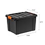 Iris Heavy Duty 78 Qt. Stackable Storage Bin with Latching Lid, Plastic, Black/Orange, 4/Pack (500154)~#|#~6EBDE9EA-47DD-48AD-8B22362CEDBC0917_sc7